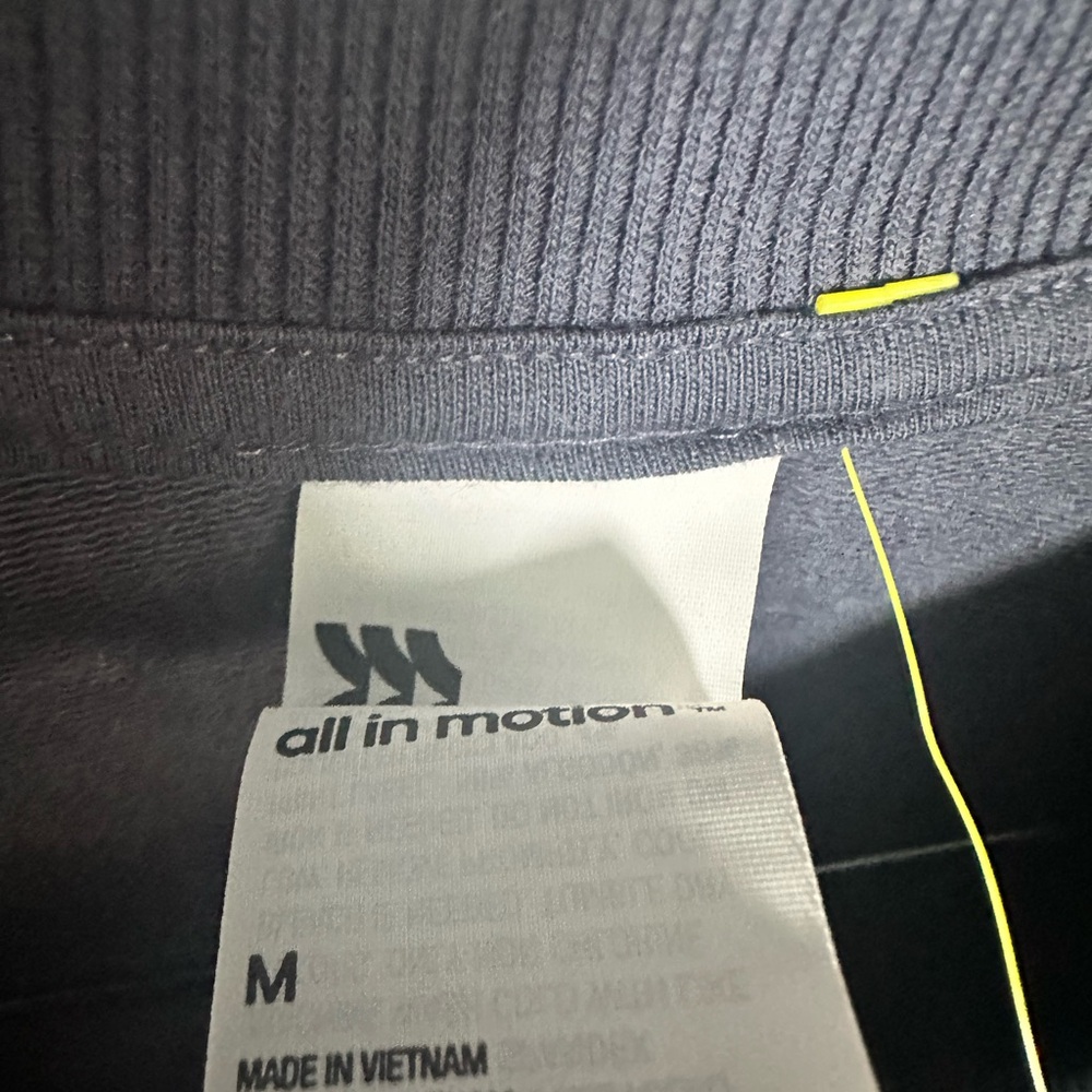 All in Motion Women's Slate Gray Sweatshirt Arm Holes French Terry M - Picture 7 of 8